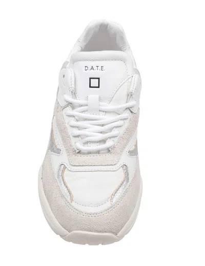 Date D.a.t.e. Nylon And Suede Running Sneakers In White