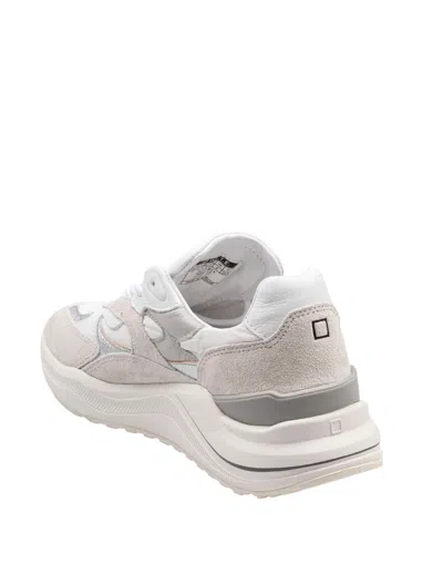 Date D.a.t.e. Nylon And Suede Running Sneakers In White