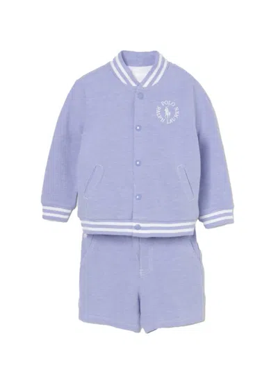 Polo Ralph Lauren Jersey Set With Bermuda Shorts In Blue