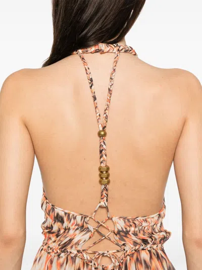 Isabel Marant Women Rozilda Printed Cotton Dress In Neutral