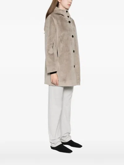 Rrd - Roberto Ricci Design Velour Neo Parka Wom Jkt In Neutral
