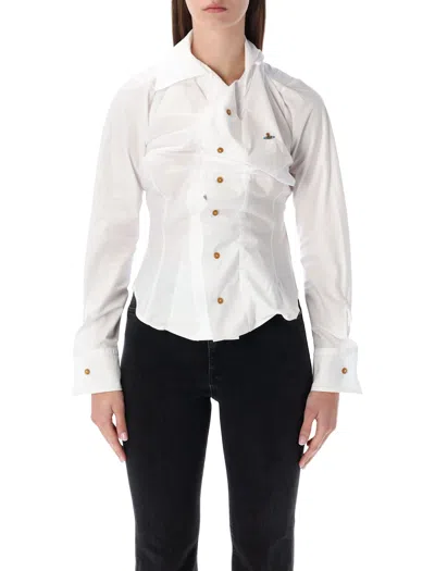 Vivienne Westwood White Drunken Sculpted Shirt In White