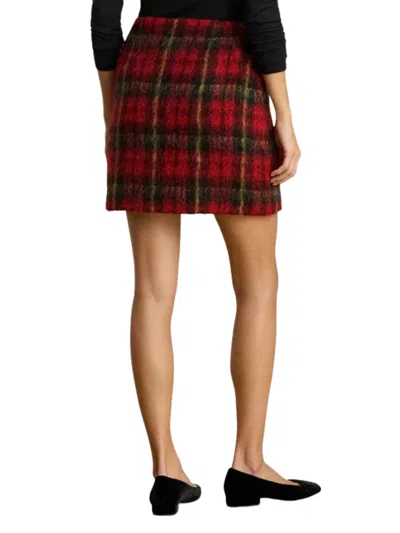 Ralph Lauren Short Tartan Skirt In Red