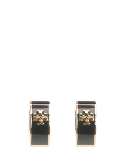 Tory Burch Kira Huggie Earrings Jewelry Black