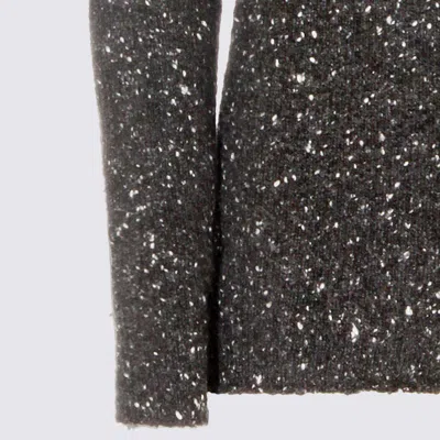 The Row Charcoal Melange Cachemire Maira Top Knitwear In Gray