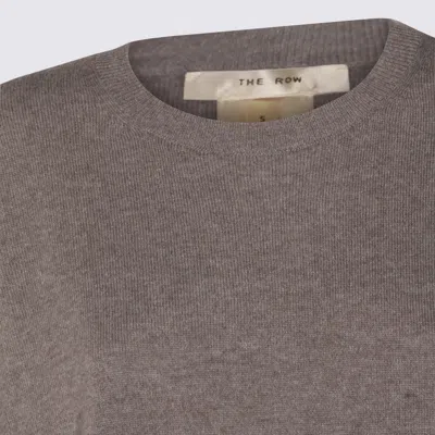 The Row Brown Sepia Cachemire Misael Top Knitwear In Brown