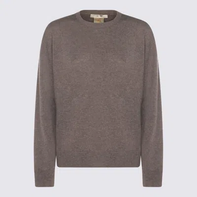 The Row Brown Sepia Cachemire Misael Top Knitwear In Brown