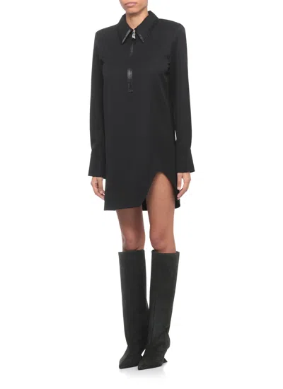 Attico Wool Dress In Black