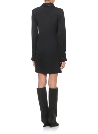 Attico Wool Dress In Black