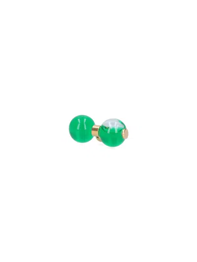 Sunnei Clessidra Earrings In Green