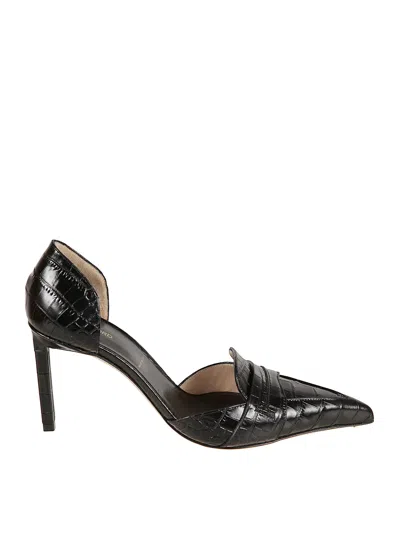 Tom Ford Shiny Stamped Crocodile Leather Eva Dorsay Pump In Black
