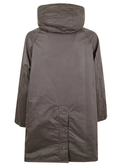 Barbour Solway Trench Waxed Coat In Brown