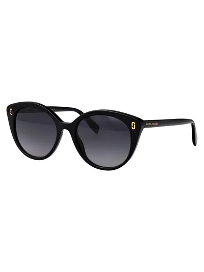 Marc Jacobs Black Acetate Sunglasses In Black