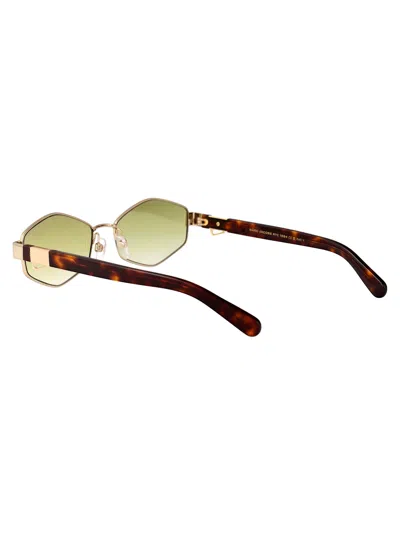 Marc Jacobs Gold Ochre Metal Sunglasses In Gold
