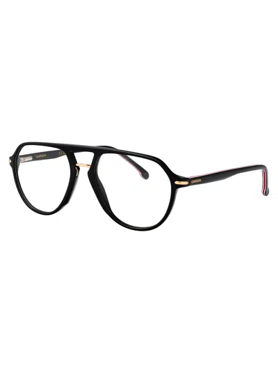 Carrera Black Gold Acetate Glasses In Burgundy