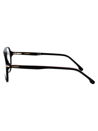 Carrera Black Gold Acetate Glasses In Burgundy