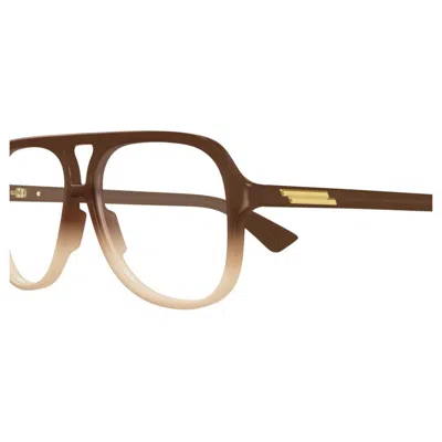 Bottega Veneta Bv1417o-004brown-brown-transparent In Multi