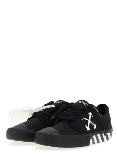 Off-white Round-toe Low-top Casual Shoes In Black