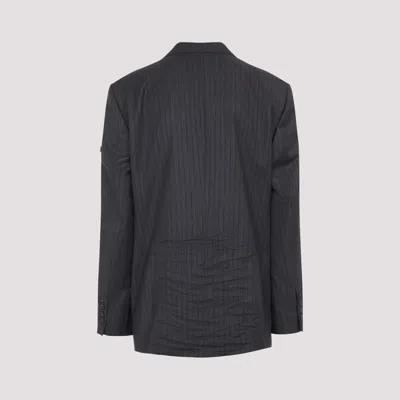 Balenciaga Wool Blazer With Notch Lapel And Pockets In Black