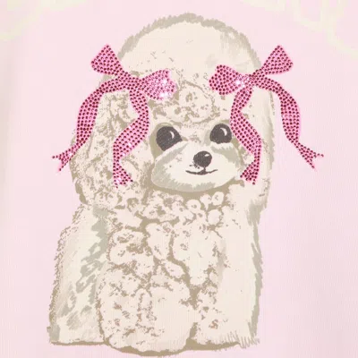 Ganni Chalk Pink Cotton Sweatshirt In Pink