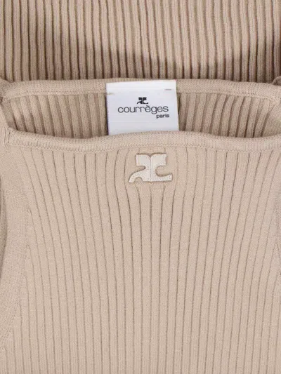 Courrèges Knit Top In Neutral