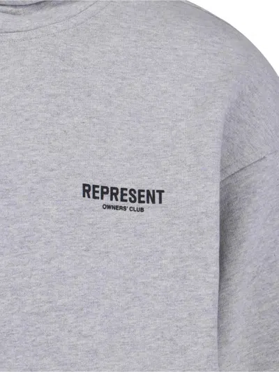 Represent Pullover Hoodie With Snap Button Closure In Gray