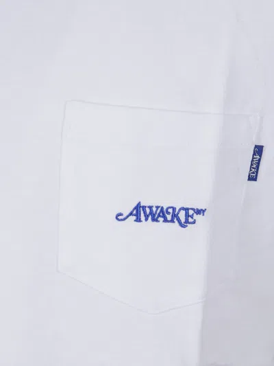 Awake Ny Classic Logo Pocket T-shirt In White