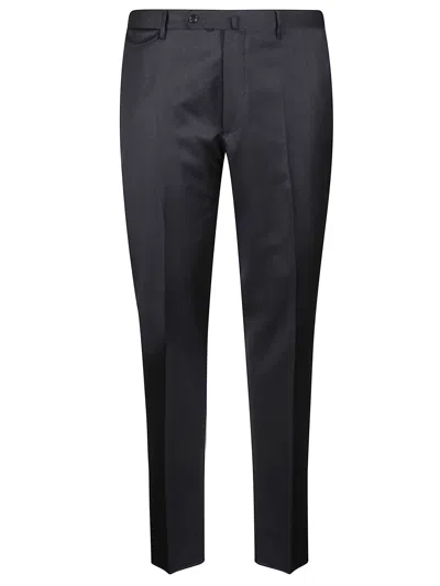 Tagliatore Trousers With Side Pockets And Belt Loops In Blue