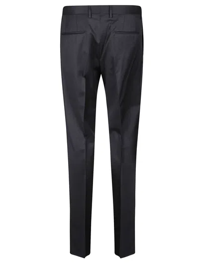 Tagliatore Trousers With Side Pockets And Belt Loops In Blue