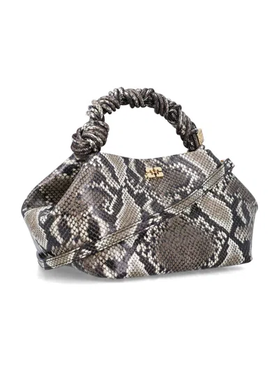 Ganni Bou Bag Small Woman Python Print In Multi