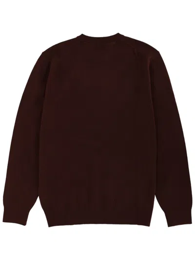 Mc2 Saint Barth Sweater With Embroidery In Brown