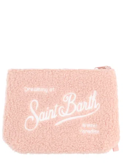 Mc2 Saint Barth Aline Teddy Clutch Bag In Pink