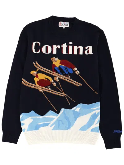 Mc2 Saint Barth Shirt With Graphics In Blue