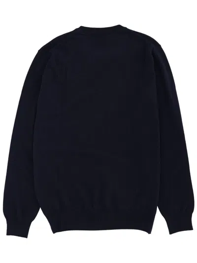 Mc2 Saint Barth Long Sleeve Crew Neck Knit Sweater In Blue