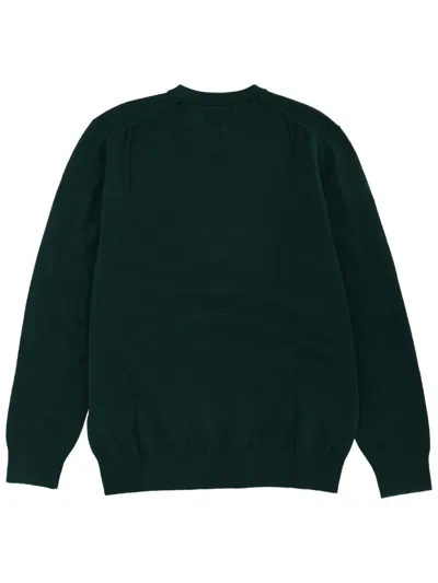 Mc2 Saint Barth Sweater With Embroidery In Green