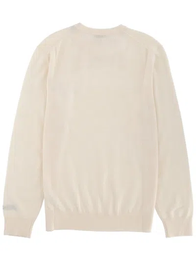 Mc2 Saint Barth Sweater With Embroidery In White