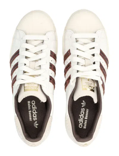 Adidas Originals Adidas X Wales Bonner Superstar Croc Leather Sneakers In White