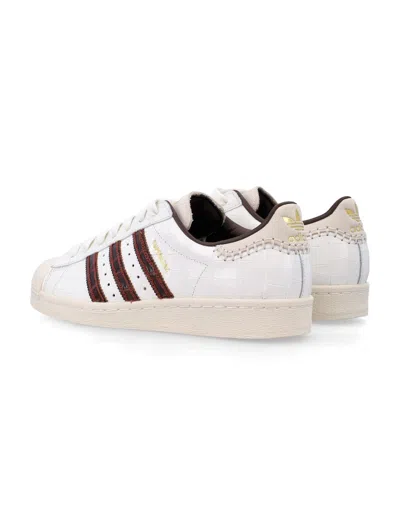 Adidas Originals Adidas X Wales Bonner Superstar Croc Leather Sneakers In White