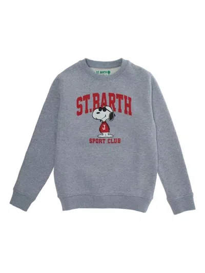 Mc2 Saint Barth Snoopy Sport Jersey In Gray