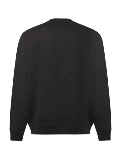 Calvin Klein Monologo Terry Sweatshirt With Logo In Black