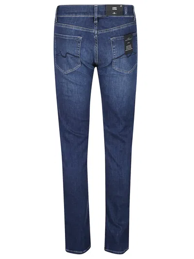 7 For All Mankind Slim Fit Denim Trousers Featuring Pockets In Blue
