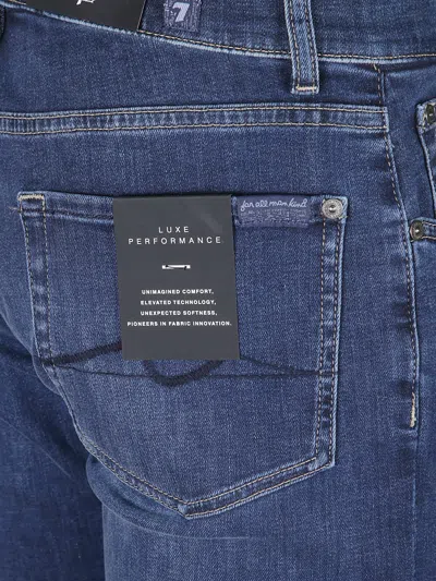 7 For All Mankind Slim Fit Denim Trousers Featuring Pockets In Blue