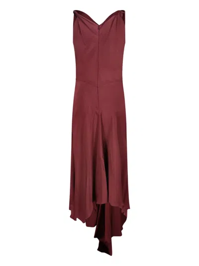 Victoria Beckham Posy Midi Dress In Red