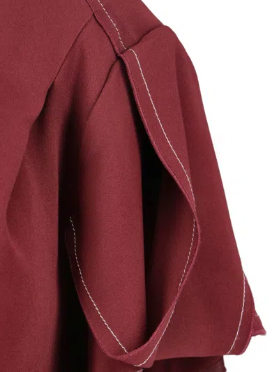 Victoria Beckham Eve Midi Dress In Red