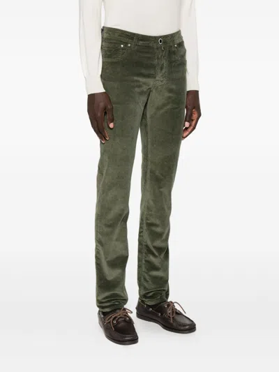 Jacob Cohen Tailored Denim Trousers Five Pockets In Green