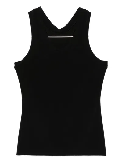 Norma Kamali Black Sleeveless Tank Top In Black