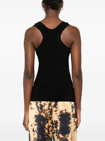 Norma Kamali Black Sleeveless Tank Top In Black