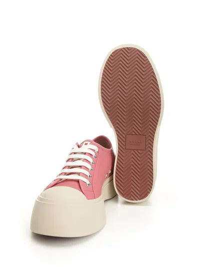 Marni Platform Sneakers With Smooth Leather Upper In Pink