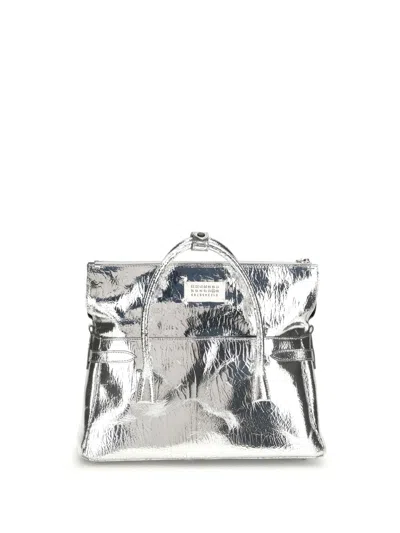Maison Margiela 5ac East West Medium Tote Bag In Silver