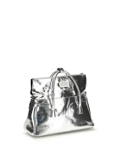Maison Margiela 5ac East West Medium Tote Bag In Silver